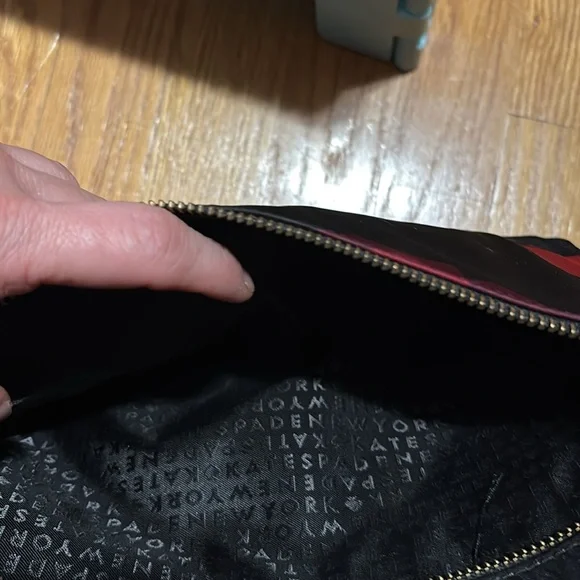 Kate Spade Black Red Floral Poppy Large Backpack Bag-pre-owned. - Picture 6 of 16